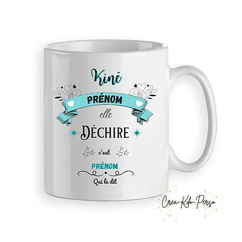 Mug humour kiné qui déchire personnalisé