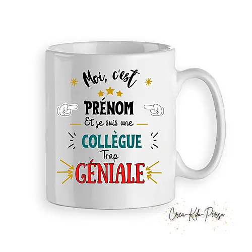 Mug je suis Collègue trop génial personnalisé