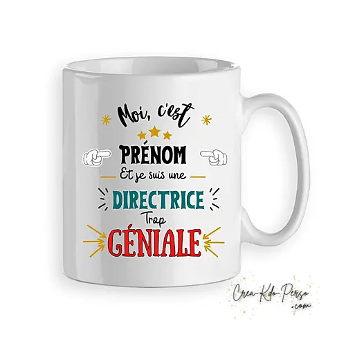 Mug je suis Directeur Directrice trop génial personnalisé