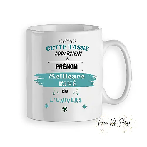 Mug kiné meilleur de l'univers personnalisé