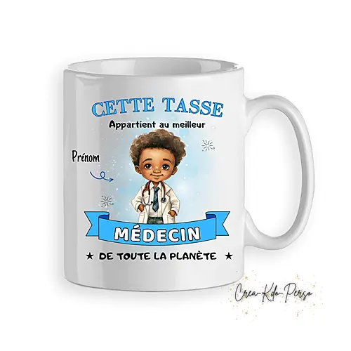Mug Médecin Docteur meilleur de la planète personnalisé (Modèle1)