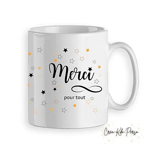 Mug Merci infiniment pour tout cadeau de remerciement personnalisé
