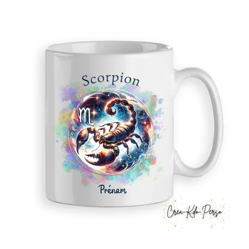 Mug personnalisé signe astrologique Scorpion cadeau zodiaque horoscope
