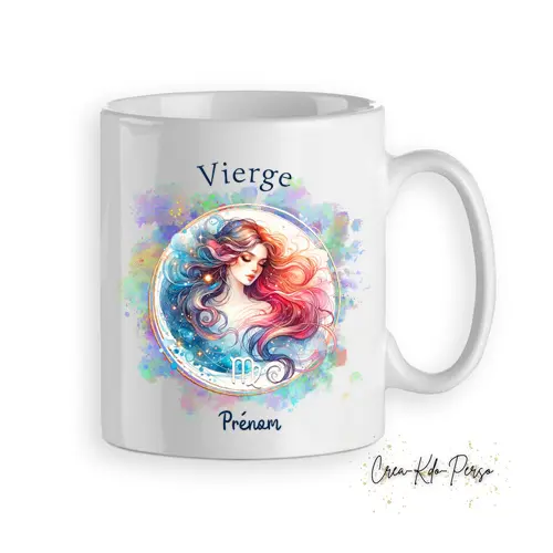 Mug personnalisé signe astrologique Vierge cadeau zodiaque horoscope