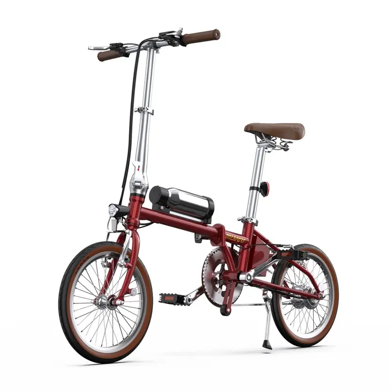 ONESPORT OT02 36V5.2Ah 16" Folding Electric Bike - 250W Motor - Red