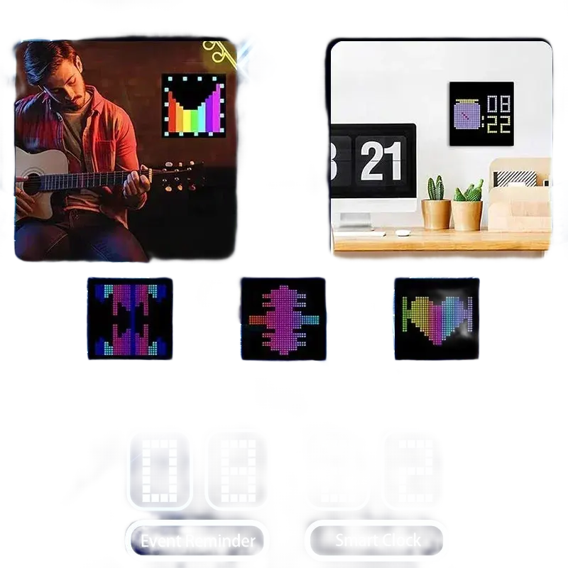 Panneau LED pixel pilotable par application — 16×16 ou 32×32