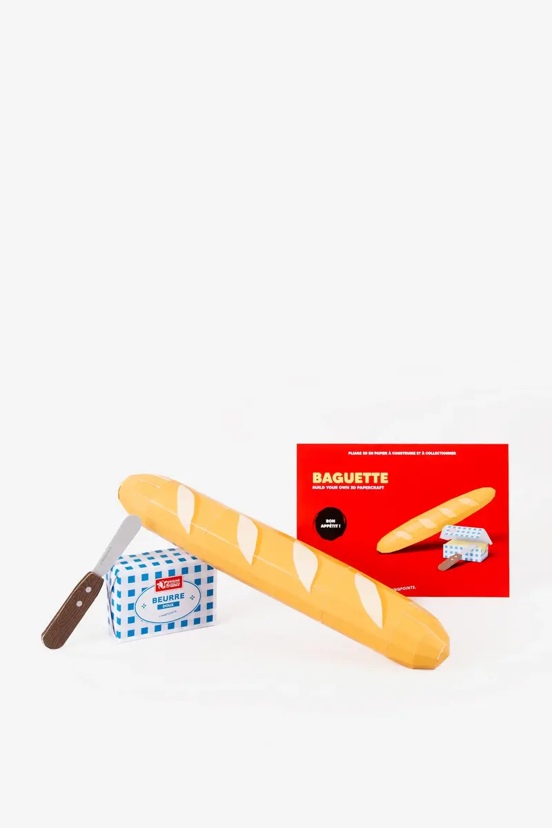 Papercraft Baguette - Souvenir en papier 3d