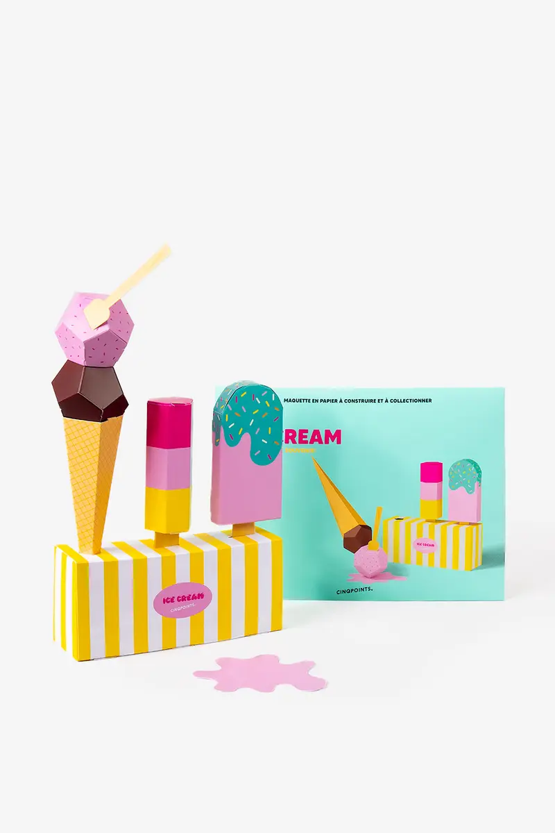 Papercraft Ice cream - Souvenir en papier 3d