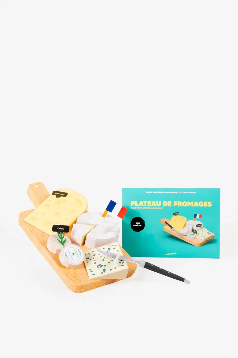 Papercraft Plateau de Fromages - Pliage en papier 3D