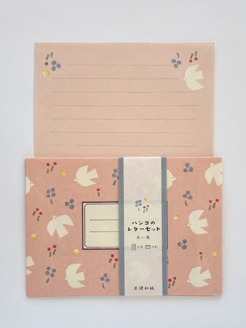 Papier à lettres | Set printanier oiseaux et fleurs