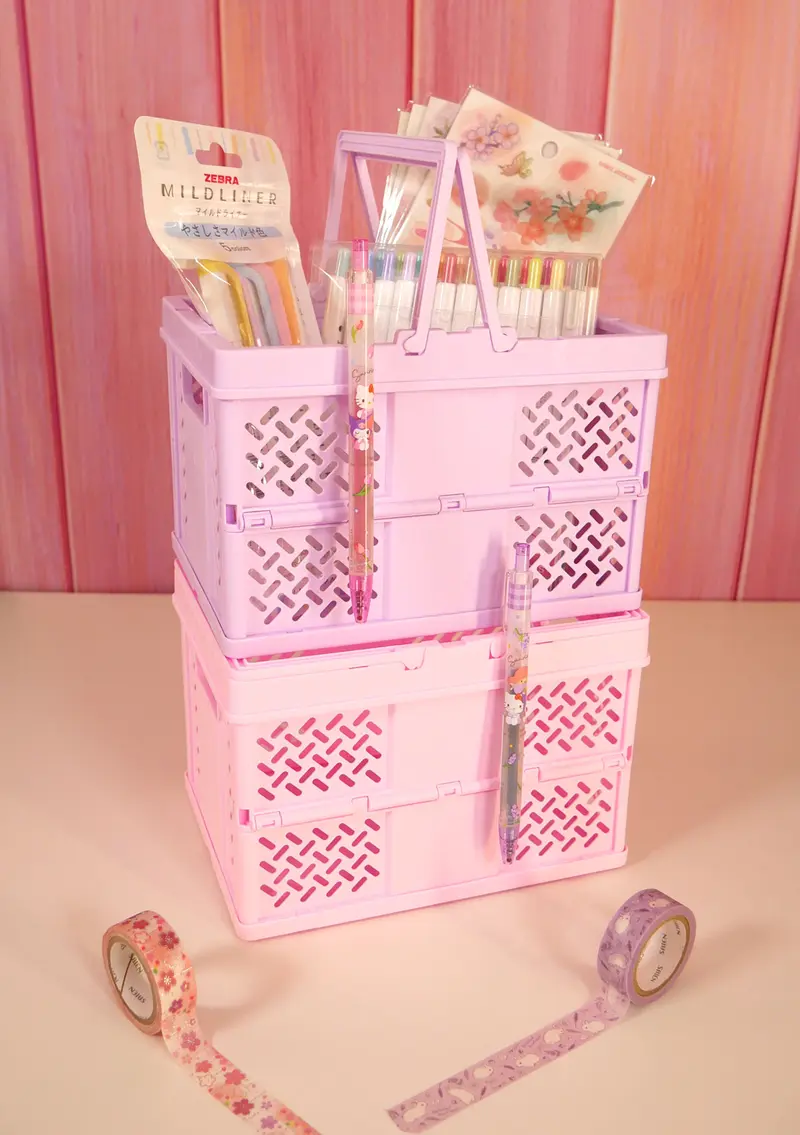 Petit panier kawaii pliable