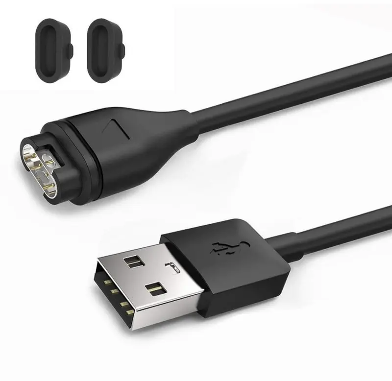PH26 Câble de charge + 2 Bouchons Anti-poussière compatibles avec Garmin Fenix 6 Pro & Sapphire