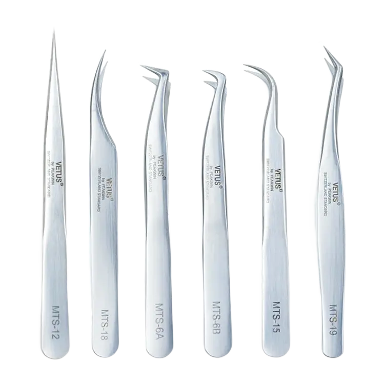 Pincette de précision ESD — acier inoxydable, pointe extra-fine