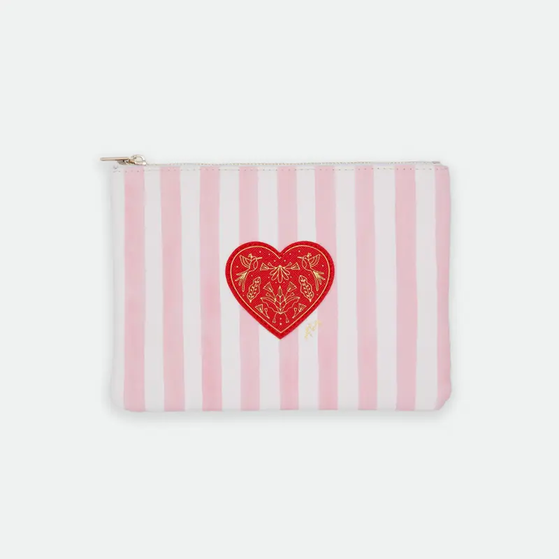 Pink Stripes - Pouch Bag