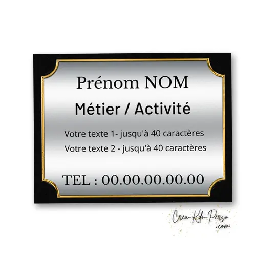 Plaque Professionnelle Personnalisée en Aluminium Usage Extérieur