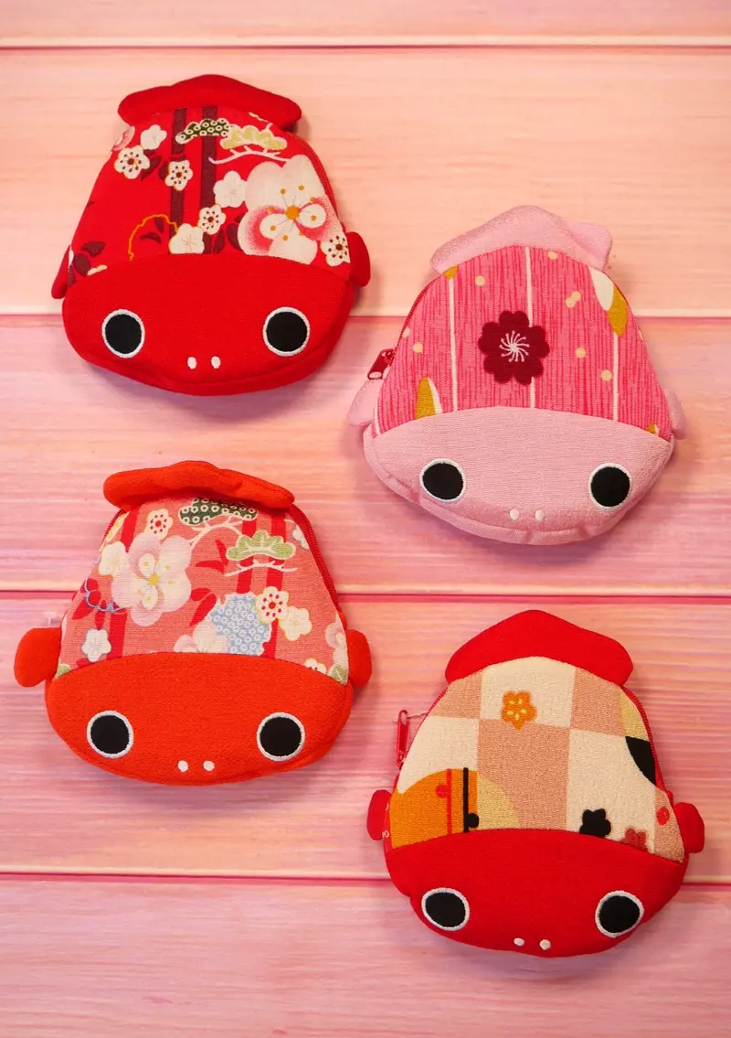 Pochette en tissu japonais - Carpe koï