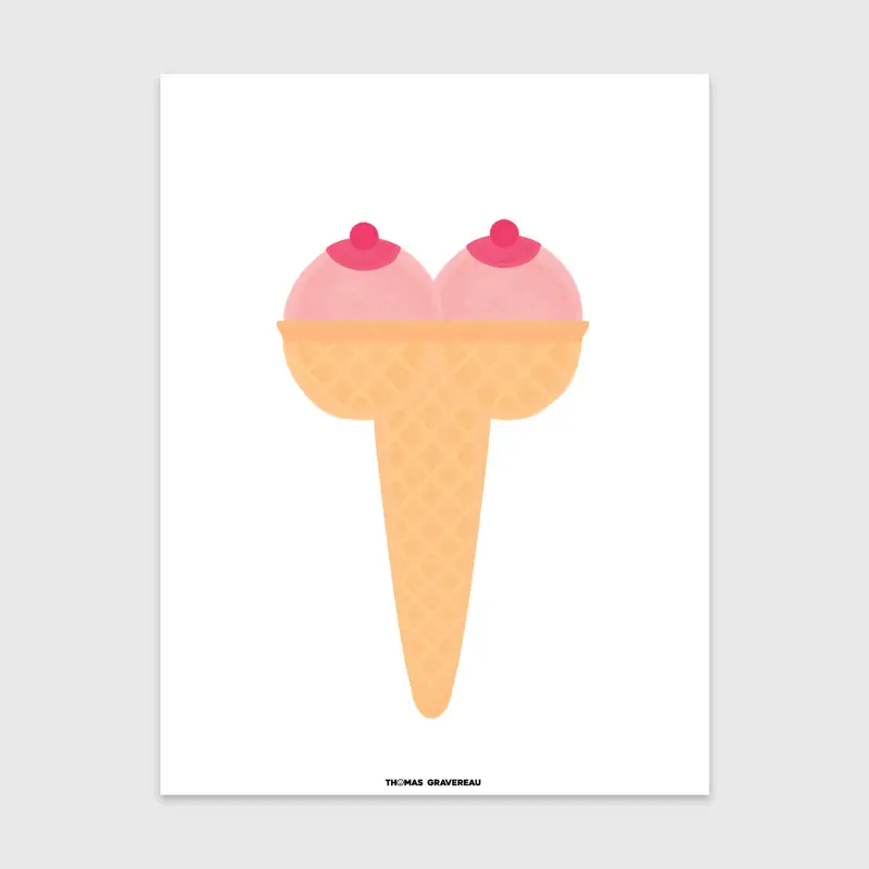 Poster "Boobs de glace" (A3)