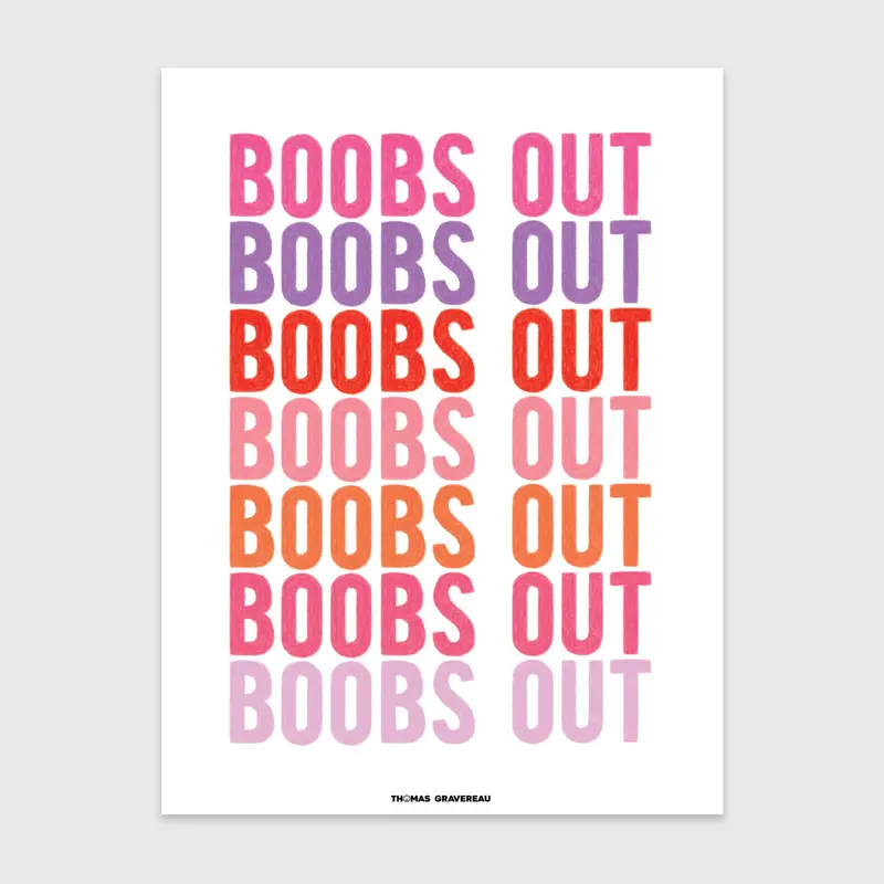 Poster "Boobs Out" (A3)