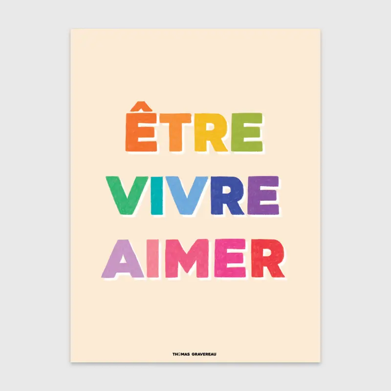 Poster "Être Vivre Aimer" (A3)