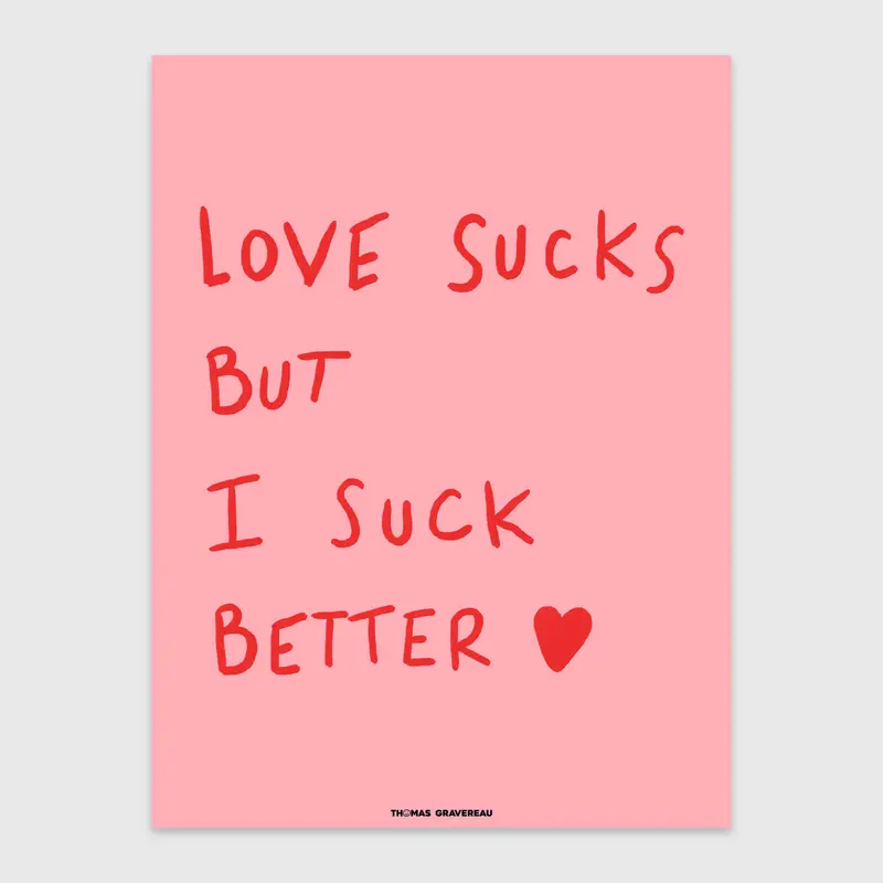 Poster "LOVE SUCKS" (A3)