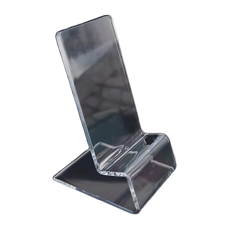 Présentoir acrylique transparent — console portable et smartphone
