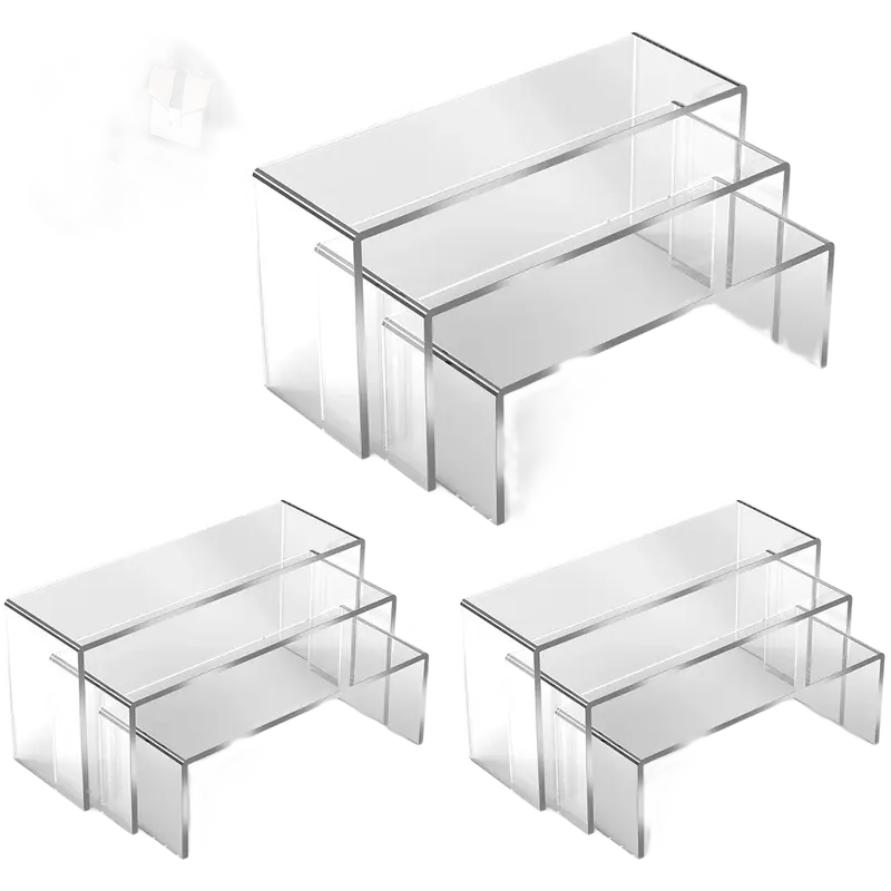 Présentoirs acryliques en U — support pour figurines et cartouches