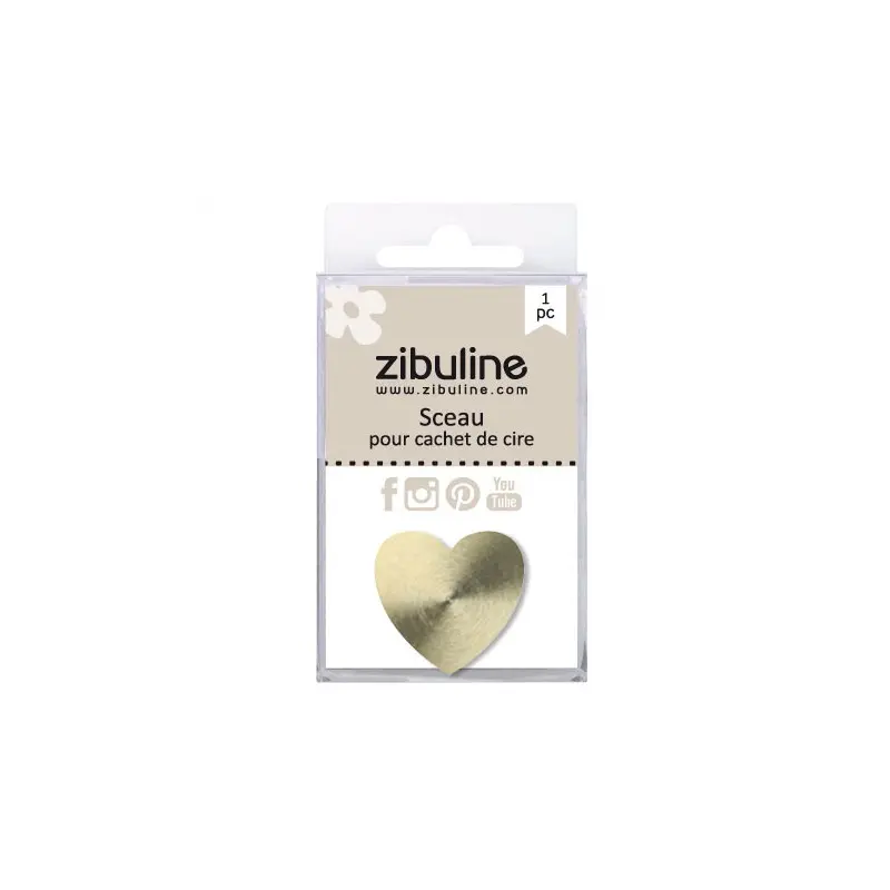 Sceau 25 mm - sans motif forme Coeur