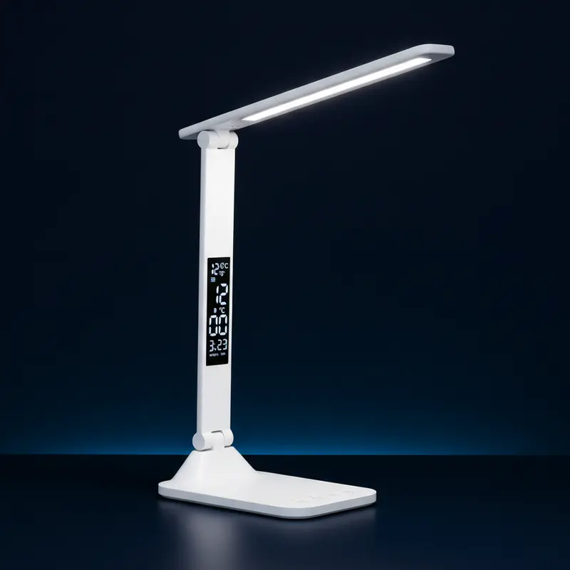 Série LUMI - Lampe de Bureau LED Pliable avec Horloge et Thermometre