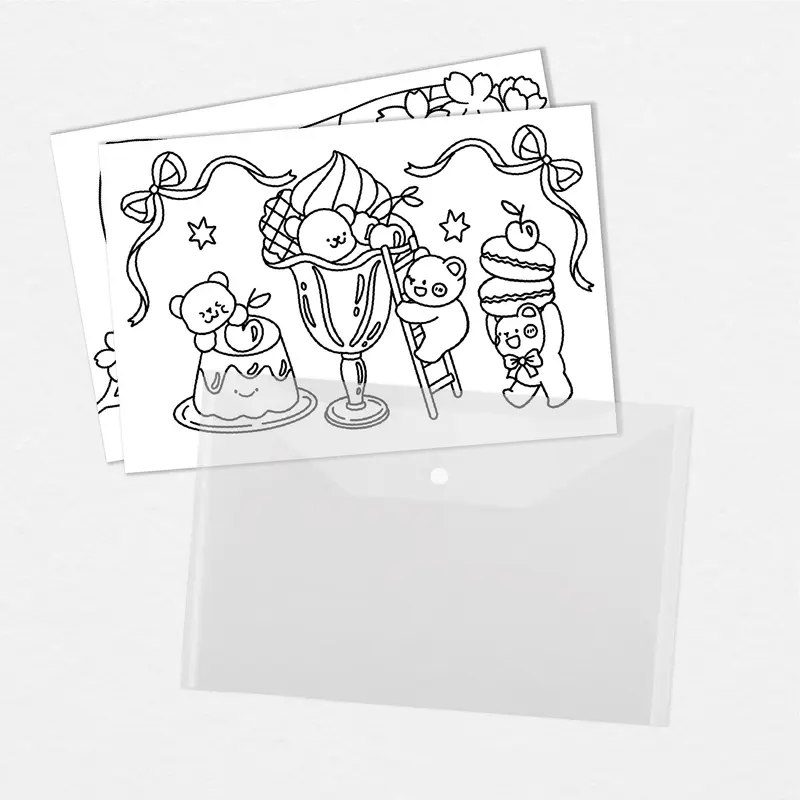 Set de 12 coloriages food A5