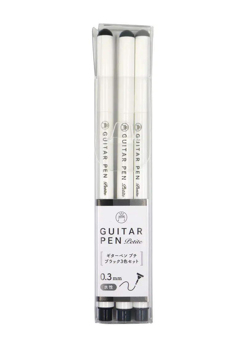 Set de 3 stylos Teranishi - Guitar Petite - Noir