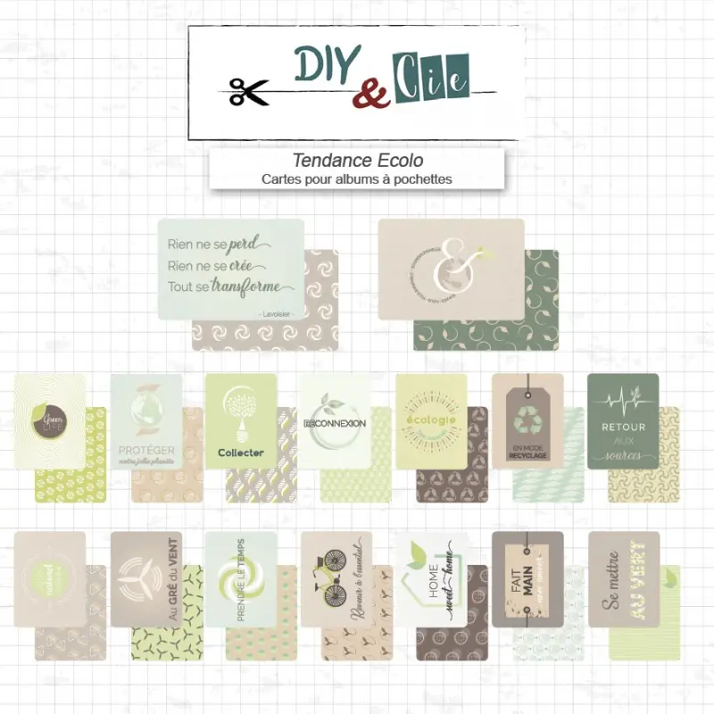 Set de cartes Project Life - Tendance écolo