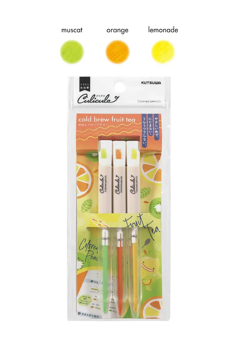 Set de crayons de couleurs rétractables Culicule - Cold Brew Fruit Tea