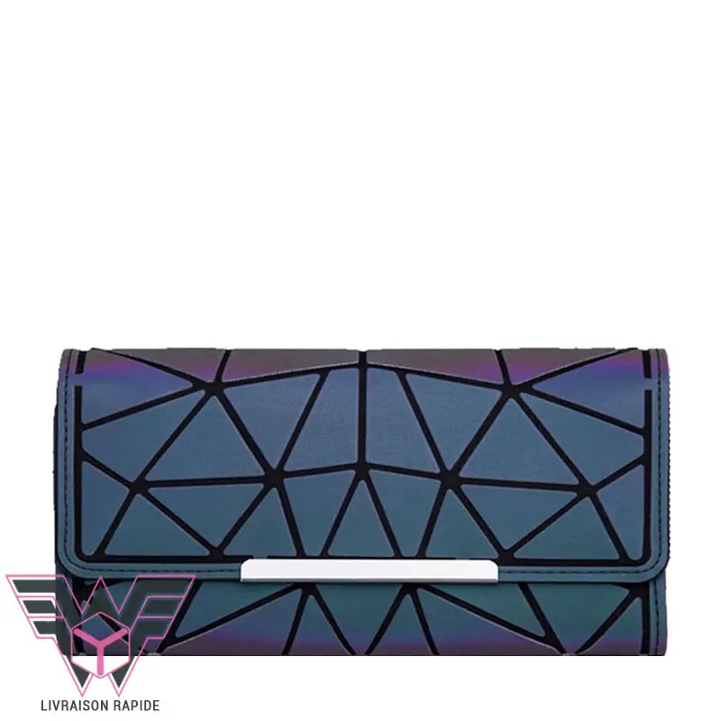 Shyni portefeuille holographique rabat
