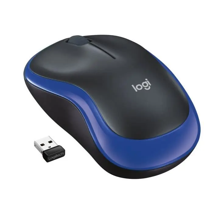 Souris - Sans fil - Logitech - M185 - Bleu - Ambidextre