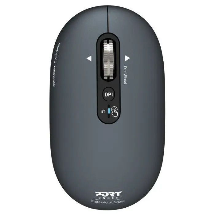Souris sans fil - PORT Designs - 910501 PURE - Bluetooth - Rechargeable - Gris anthracite