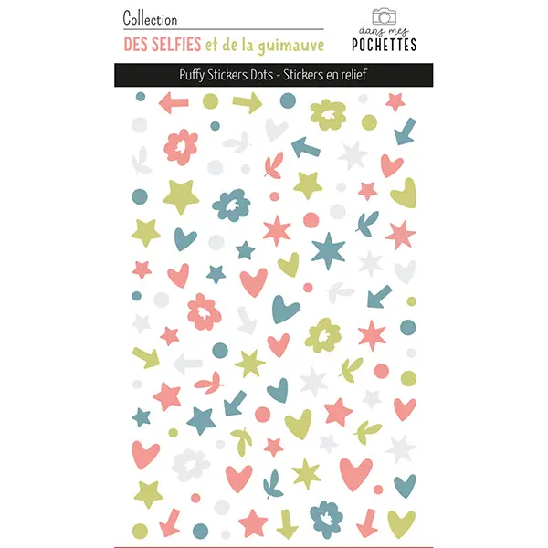 Stickers Puffy – Dots - Des selfies et de la guimauve - Dans Mes Pochettes
