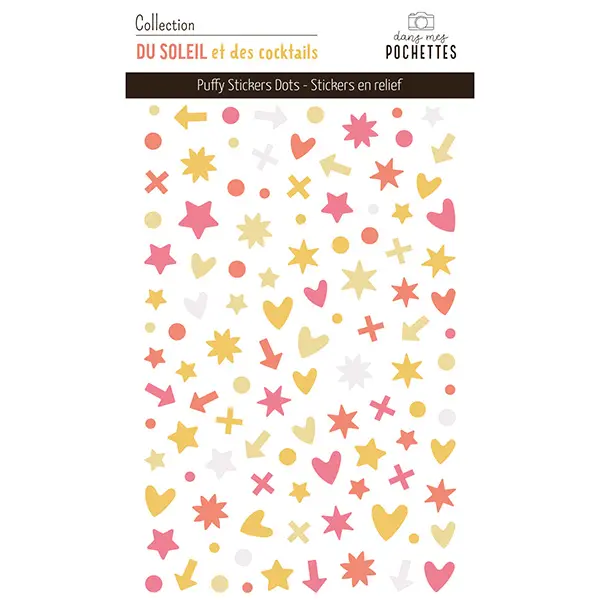 Stickers Puffy – Dots - Du soleil et des cocktails - Dans Mes Pochettes