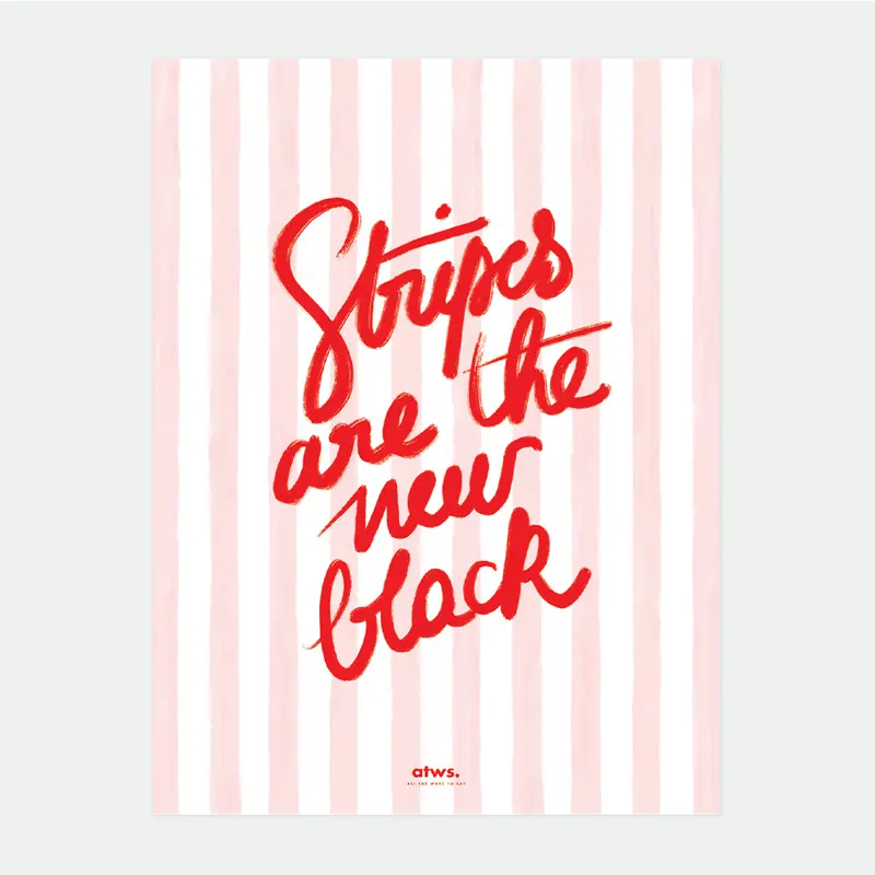 Stripe New Black - Poster