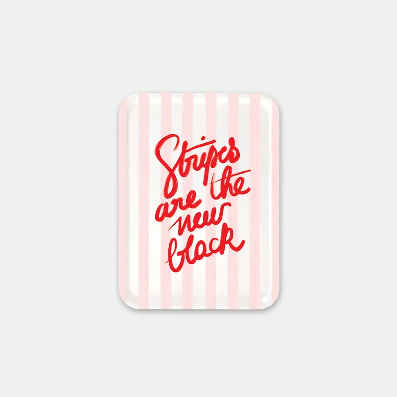 Stripes New Black - Breakfast Tray