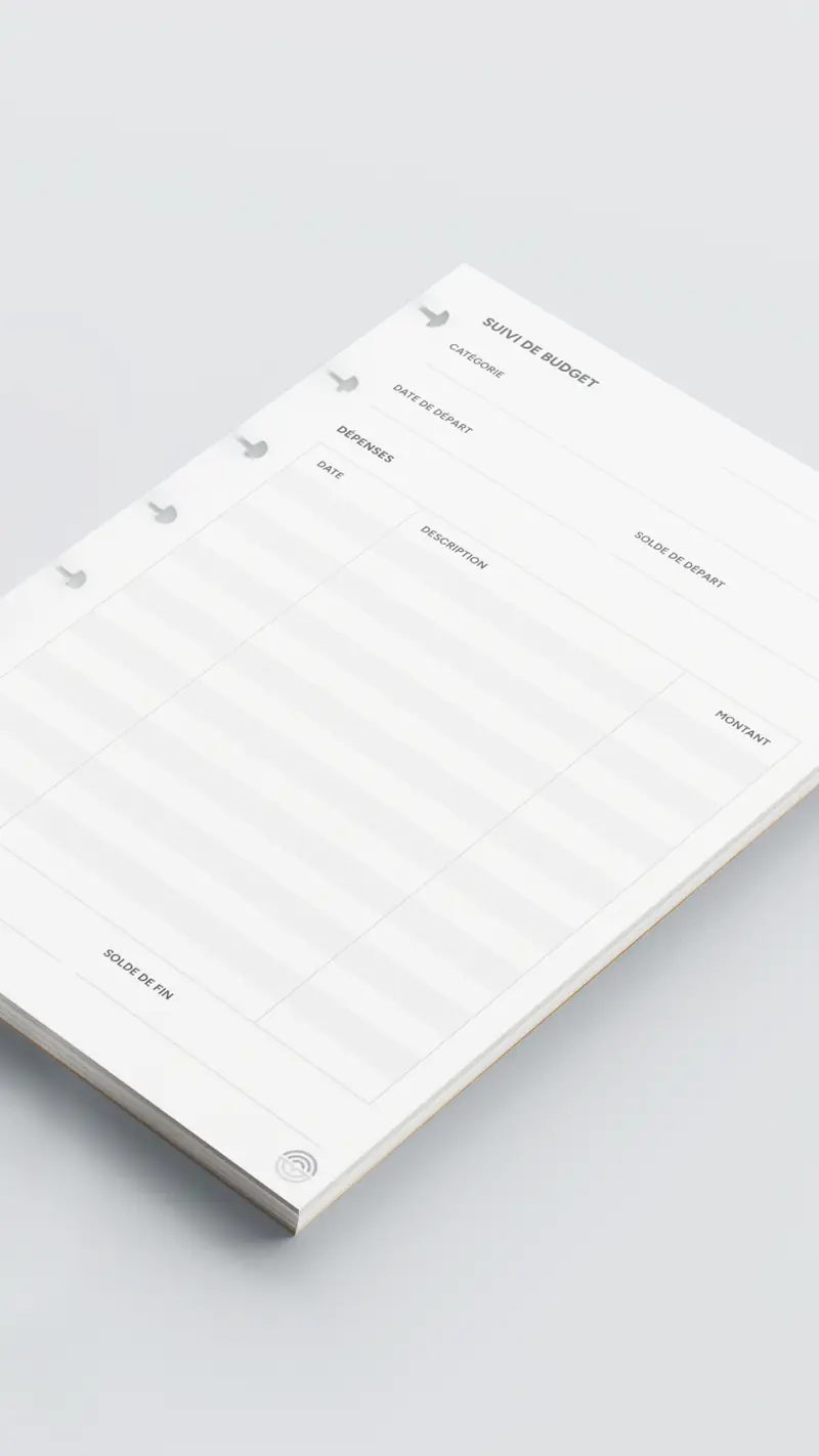 Suivi de budget A5 - 25 feuilles