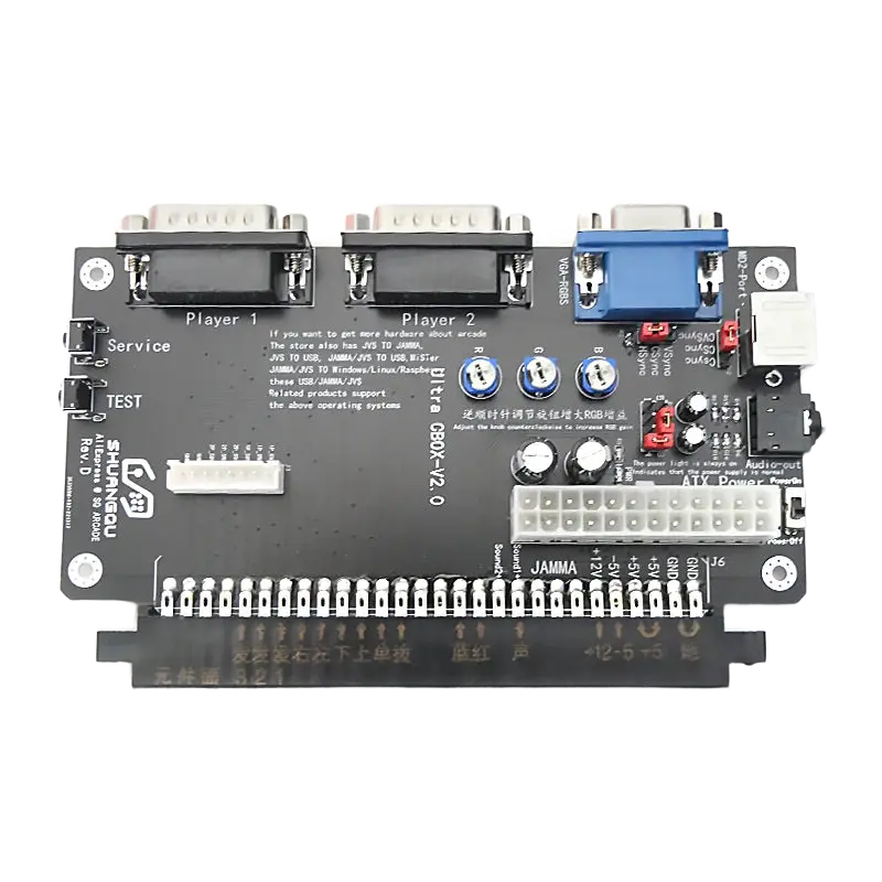 Supergun JAMMA CBOX — sortie péritel RGBS, manettes DB15, alim ATX