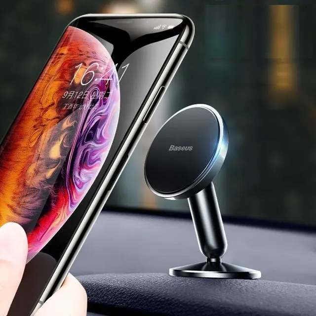 Support smartphone magnétique pour voiture. Rotation stéréo 360°