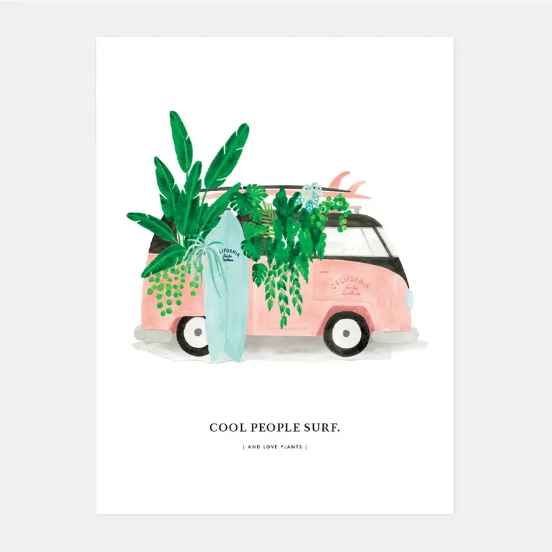 Surf And Plants - Poster