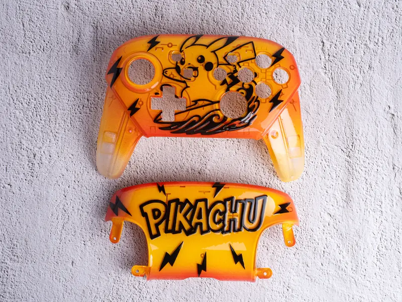 Surfing Pikachu 2.5D - Nintendo Switch Custom Controller Shells