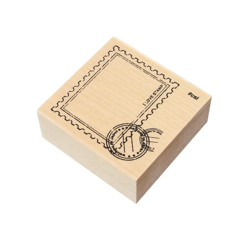 Tampon en bois - Timbre I Love Stamp