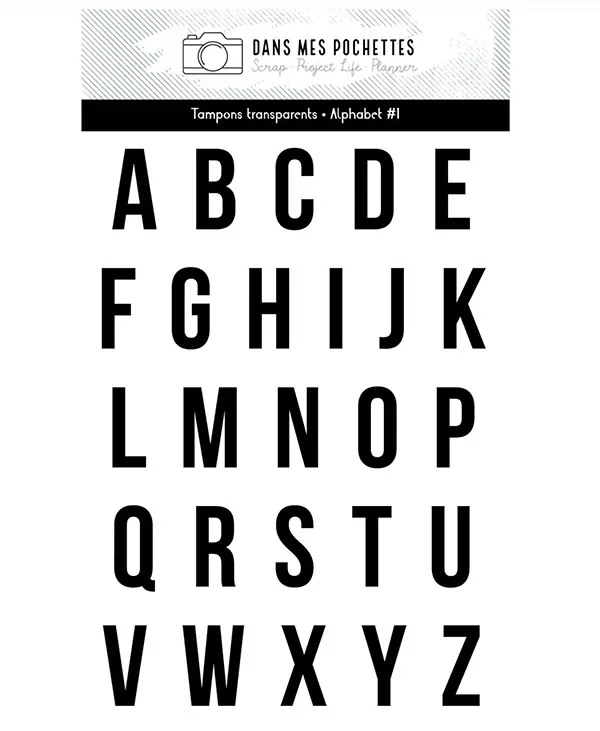 Tampons clear - Alphabet 1 - Dans Mes Pochettes