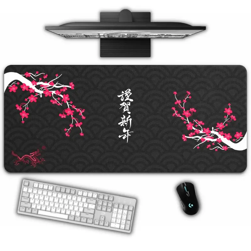Tapis de bureau - "Cerisier Japonais Sakura"