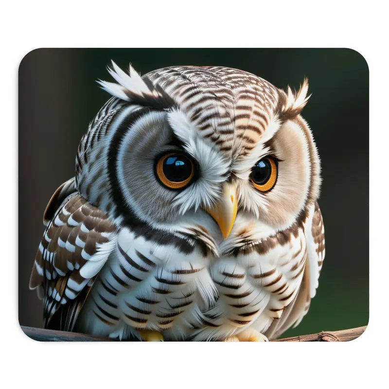 Tapis de souris Chouette – portrait clair