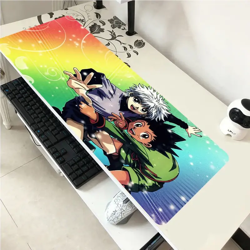 Tapis de souris manga hunter x hunter<br> fond arc-en-ciel