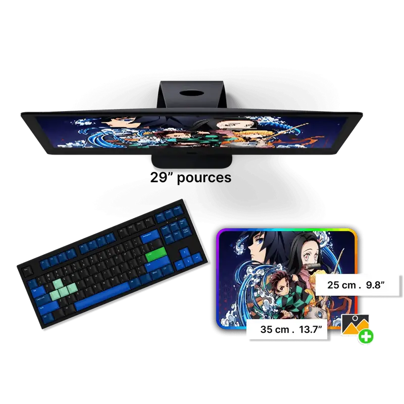 Tapis de Souris Personnalisable RGB<br> 35x25 cm